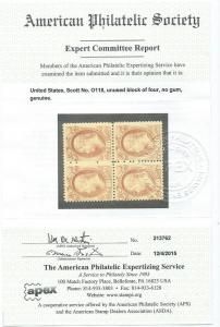 United States Scott O118  Mint  Expertized