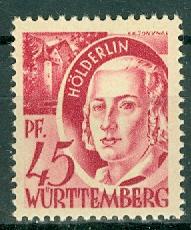 Germany - French Occupation - Wurttemberg - Scott 8N9 (SP)