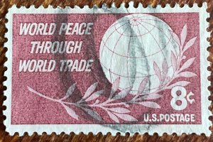 US #1129 Used Single World Peace Through World Trade SCV $.25 L28