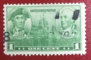 1936 US Sc 790 used 1c John Paul Jones and John Barry CV$.25 Lot 1993