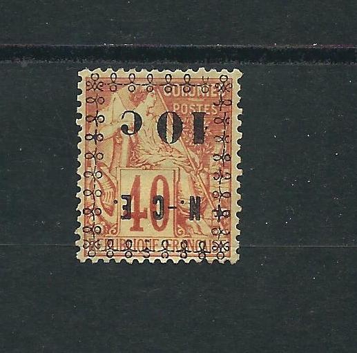 New Caledonia 13a Y&T 13a Invert MH VF 1891 SCV $26.00