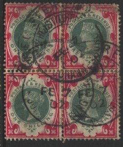 Great Britain Sc#126 Used SG214 Block of 4 - on paper