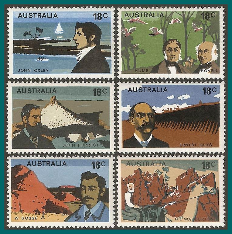 Australia 1976 Explorers, MNH 630-635,SG616-SG621