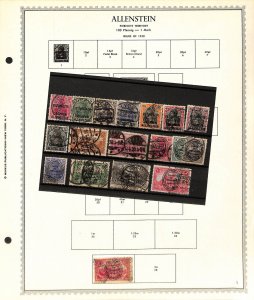 Allenstein - Germany Stamp Collection on Minkus Specialty Page, 1920