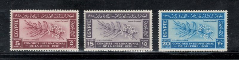 Egypt 1938 International Leprosy Congress Scott # 231 - 233 MNH