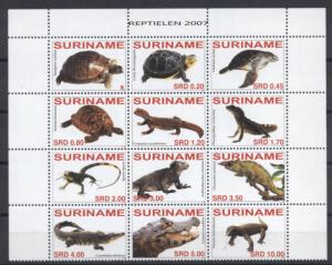 Surinam Reptiles/Turtles 2007 Mi#2108-2129 MNH