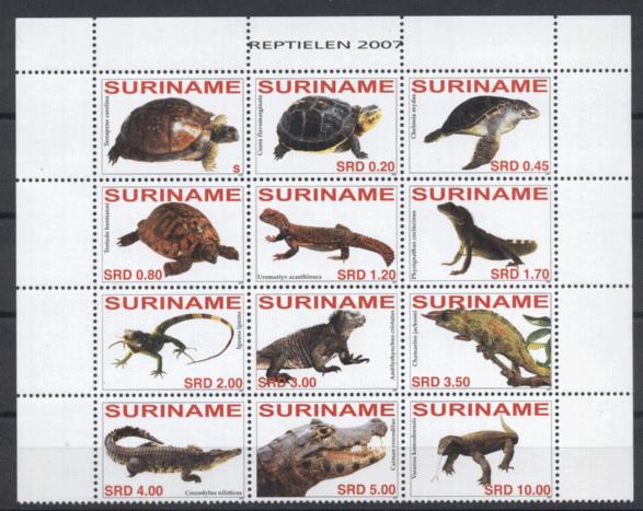 Surinam Reptiles/Turtles 2007 Mi#2108-2129 MNH