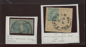 Confederate States 6 & 7 Lot of 6 Used Stamps with Nice Cancels BZ1421