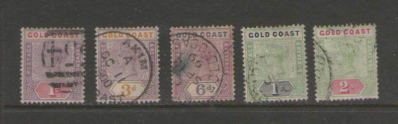 Gold Coast 1898 QV SG 27,29-32 FU