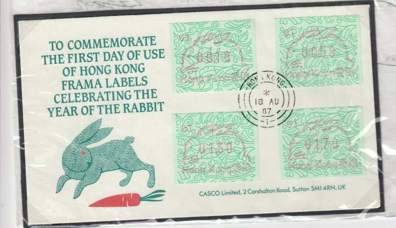 Hong Kong Year Of the Rabbit FDC With Frama Labels JK2376