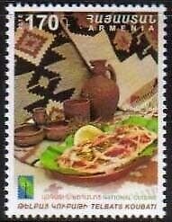 Armenia Cat# 776 National Cuisine Telbats Koubati dish a single stamp Scott #10