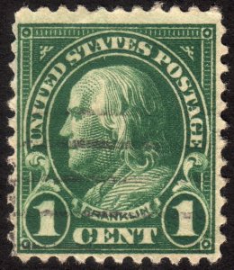 1923, US 1c, Benjamin Franklin, Used, Sc 552