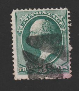 SC# 147 - (3c) - George Washington, green, pf12 used single