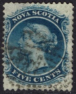 NOVA SCOTIA 1860 QV 5C WHITE PAPER USED