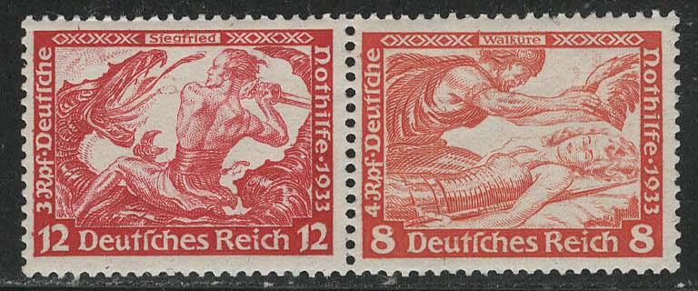 Germany Scott # B54, B53, mint nh, se-tenant, Mi# W55