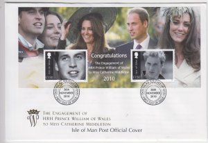 Isle of Man -  2009,  Engagement, miniature sheet,  on FDC