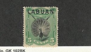 Labuan, Postage Stamp, #52 Mint Hinged, 1894 Peacock, JFZ