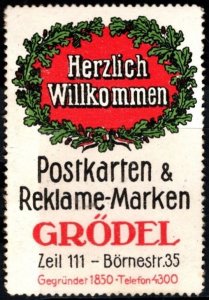 Vintage Germany Poster Stamp Welcome Postcards & Advertising Stamps Greece