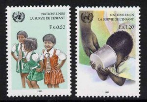 United Nations Geneva 138-9 MNH UNICEF, Child Survival Campaign