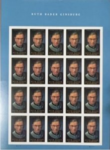 2023 ruth bader ginsburg  forever stamps  5 books of 20PCS, total 100pcs