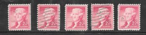 #1033 Used Lot of 5 stamps (my7) Collection / Lot