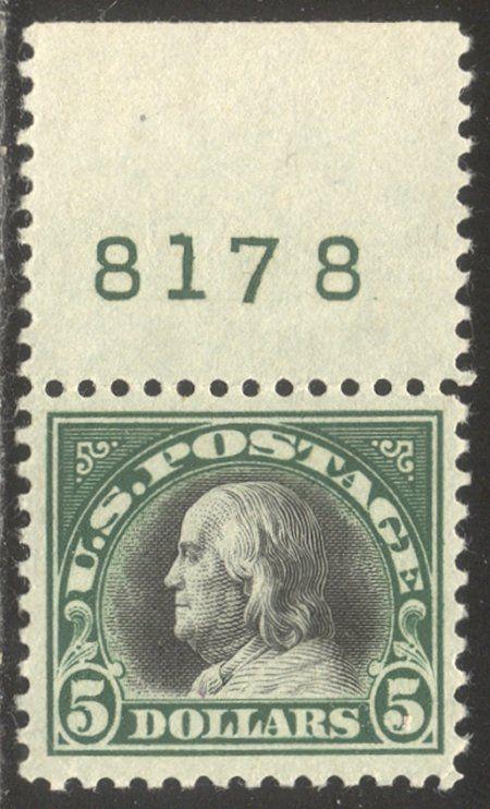 U.S. #524 Mint VF NH - $5.00 Green & Black