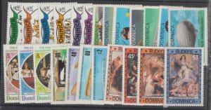 Dominica SC 555-60, 562-568, 570-2, 574-7, 579-82 Mint Never Hinged