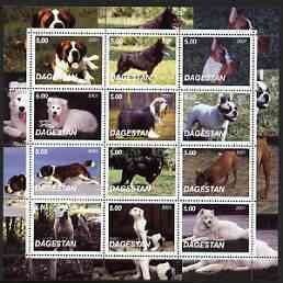 DAGESTAN - 2001 - Dogs #1 - Perf 12v Sheet - Mint Never Hinged - Private Issue