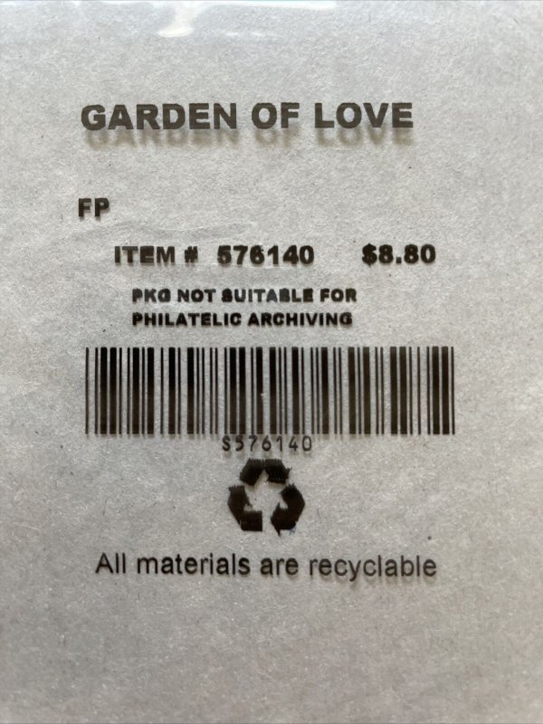 4531-4540 GARDEN OF LOVE Pane of 20 US Forever Stamps 2011 MNH, USPS Sealed