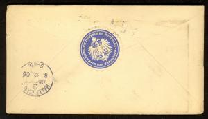 USA 1906 GERMAN CONSULATE CC & Scallop Seal Cover OAKLAND SF 7months After Quake