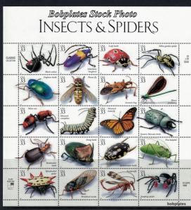 BOBPLATES #3351 Insects & Spiders Mini Sheet P333 Position 3 VF NH SCV=$14