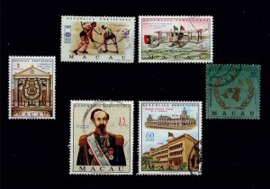 MACAO vintage collection 1972-4 USED  Sc#426-31 Mf#429-34 6 stamps N