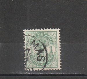 Danish West Indies  Scott#  21  Used  (1900 Arms)