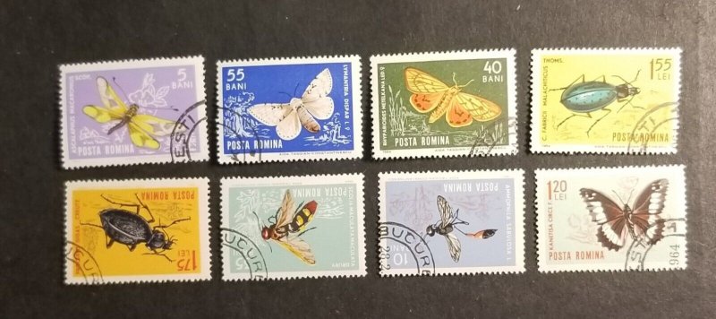 Romania Butterfly and Bug Postage Stamp Set Lot z5042