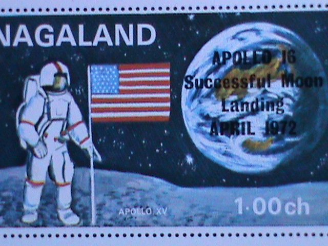 ​NAGALAND-1972-SUCCESSFUL MOON LANDING GOLD OVPT.  MNH-OG  S/S VERY FINE