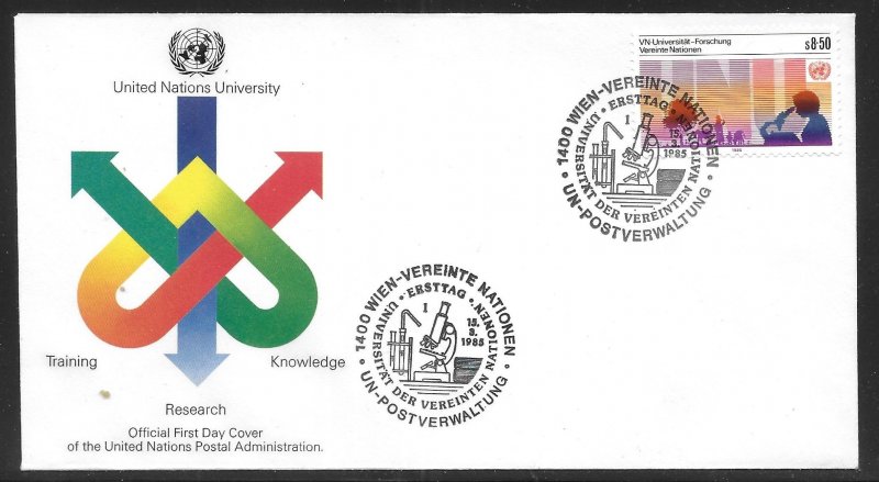 UN Vienna  49 UN University FDC Geneva Cachet