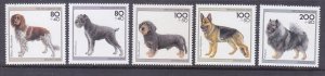 Germany B779-83 MNH 1995 Various Dogs (See Description) Set of 5