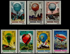 Hungary C438-45 MNH Manned Flight Bicentenary, Hot Air Balloons