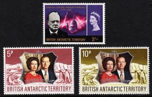 BRITISH ANTARCTIC TERRITORY — SCOTT 19, 43-44 —  MNH — SCV $32.25