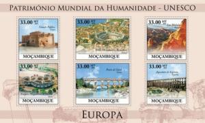 MOZAMBIQUE 2010 SHEET MNH UNESCO EUROPE WORLD HERITAGE SITE