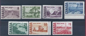 1967-72 CANADA - Yv. 383-389 Ordinary 7 Values MNH/**