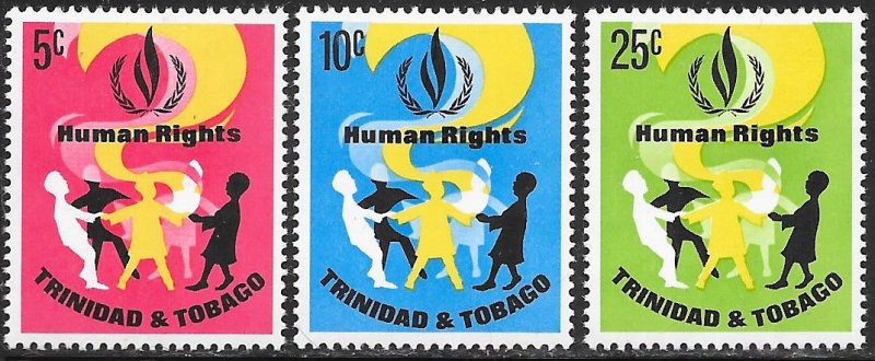 Trinidad & Tobago 136-138 MNH -  Human Rights Year