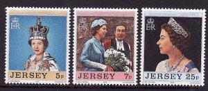 Jersey-Sc#168-70- id8-unused NH set-QEII-Silver Jubilee-1977-