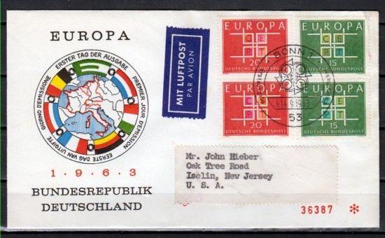 Germany, Scott cat. 867-868. Europa issue on a First Day Cover. *