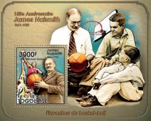 TOGO 2011 SHEET JAMES NAISMITH BASKETBALL SPORTS tg11317b