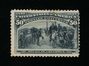 AFFORDABLE SCOTT #240 F-VF USED SLATE BLUE 50¢ COLUMBIAN EXPO ISSUE #16159