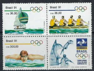Brazil 2308 MH 1991 Olympics (ak3730)