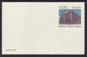 US UX97 Old Post Office,St Louis,MO Postal Card Unused