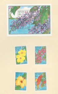 Nevis #785-786/789-790/793 Mint (NH) Multiple (Flowers)