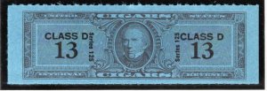 Springer TC2638a, MNH, Class D, 13 Cigars, Series 125, 1955, USA Revenue